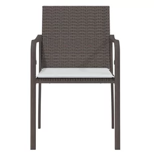 Krzesła ogrodowe z poduszkami, 6 szt., brązowe, 56x59x84 cm Lumarko! - Fotele i krzesła ogrodowe - miniaturka - grafika 2