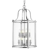 Lampy sufitowe - EVO LAMPA wisząca EVO P08434CH modernistyczna OPRAWA zwis klatka chrom przezroczysta EVO P08434CH - miniaturka - grafika 1