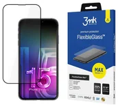 Szkła hartowane na telefon - Szkło ochronne 3mk FlexibleGlass Max do Apple iPhone 15 - miniaturka - grafika 1