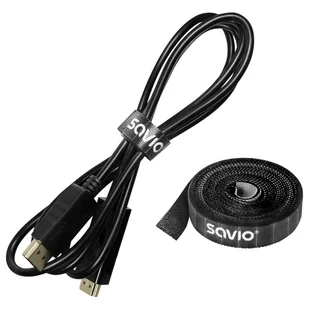 Savio OC-05 Cable binder Czarny 1 szt. - Maskownice do kabli - miniaturka - grafika 1