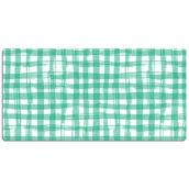 Podkładki na biurko - Mata ochronna z nadrukiem Zielona krata 120x60 cm, Dywanomat - miniaturka - grafika 1