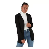 Swetry damskie - ONLY Onllesly L/S Open Cardigan Knt Noos Kardigan Kobiety, Czarny, M - miniaturka - grafika 1