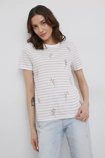 Koszulki i topy damskie - Only T-shirt bawełniany kolor biały - grafika 1