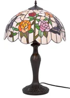 Lampy stojące - Stylowa lampa stołowa z witrażowym kloszem P1-D56 - miniaturka - grafika 1
