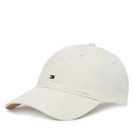 Czapki damskie - Czapka z daszkiem Tommy Hilfiger Essential Flag Soft Cap AW0AW17632 Écru - miniaturka - grafika 1