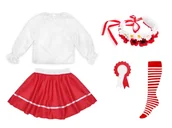 Dresy i komplety dla dziewczynek - ZESTAW NARODOWY BIAŁO-CZERWONY 98-110 5el - miniaturka - grafika 1