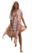 Bluzki damskie - PAREO KIMONO NARZUTKA NA STRÓJ KĄPIELOWY BOHO - miniaturka - grafika 1