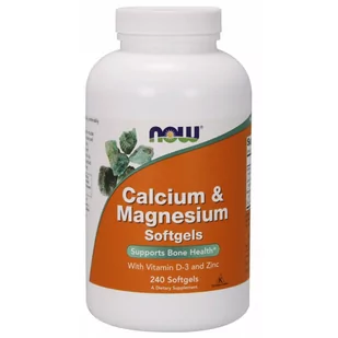 Now Foods NOW Calcium&Magnesium Softgels 240caps - Witaminy i minerały - miniaturka - grafika 2
