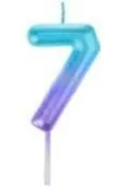 Kinder party - Świeczka 7 ombre - miniaturka - grafika 1