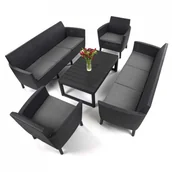 Meble ogrodowe - Curver Zestaw salemo fiesta max lyon 8-os. : kolor - grafit/szary BK-013570 - miniaturka - grafika 1