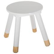 Krzesełka i taborety dla dzieci - Atmosphera Taboret dla DZIECKA stołek czteronożny wysokość 26 cm 24 cm biały B06VVDH1RF - miniaturka - grafika 1