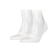 Skarpetki damskie - Skarpety Calvin Klein Footie Mid Cut 2P (kolor Biały, rozmiar 43-46) - miniaturka - grafika 1