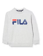 Bluzy dla dziewczynek - FILA Bluza dziecięca Babina Greda Classic Logo Crew, jasnoszary melanżowy, 122-128 - miniaturka - grafika 1