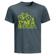 Koszulki męskie - Koszulka męska Jack Wolfskin  Ocean Trail T Storm Grey M - miniaturka - grafika 1