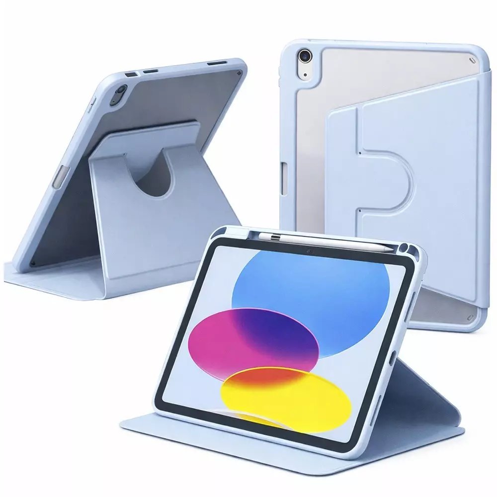 Etui na tablet SUPERO Etui OBROTOWE PENCIL do iPad 10.9 2022 Gen. 10/ 11 2025 A16 Gen. 11 WAKE UP, niebieskie