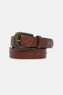 Paski - Pepe Jeans pasek skórzany damski kolor brązowy PL020869 - miniaturka - grafika 1