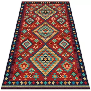 Modny dywan winylowy Kolorowe trójkąty retro 140x210 cm - Dywany - miniaturka - grafika 1