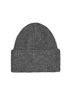 Czapki damskie - ONLY Women's ONLLUNA Life Knit Beanie Acc czapka, Dark Grey Melange/Szczegóły: Silver Rhinestone, ONE Size, Dark Grey Melange/Szczegóły: SILVER RHINESTONE, jeden rozmiar - miniaturka - grafika 1