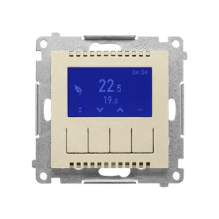 Kontakt Simon Termostat programowalny z wyświetlaczem Simon 55 - szampański mat - Regulatory i termostaty - miniaturka - grafika 1