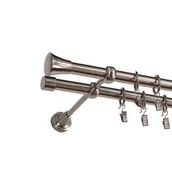 Karnisze - Karnisz podwójny ZEUS Ø19, 160 cm monaco nikiel - miniaturka - grafika 1