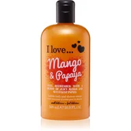 Kosmetyki do kąpieli - I love Mango & Papaya krem pod prysznic i do kąpieli 500 ml - miniaturka - grafika 1