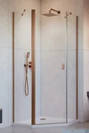 Kabiny prysznicowe - Radaway Nes Brushed Copper Ptj kabina pięciokątna 80x90cm lewa miedź szczotkowana 10052000-93-01L/10052600-93-01 - miniaturka - grafika 1