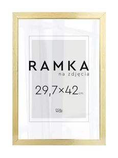 Ramka na zdjęcia A3 29,7x42 cm Złota - Ramki na zdjęcia - miniaturka - grafika 1