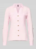 Koszule damskie - Bluzka koszulowa o kroju relaxed fit z czystej wiskozy model ‘BUMPY’ - miniaturka - grafika 1