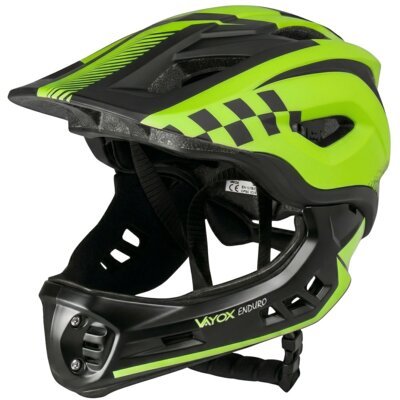 VAYOX Enduro VA0421GS Zielony Full Face z odpinaną szczęką ( S)