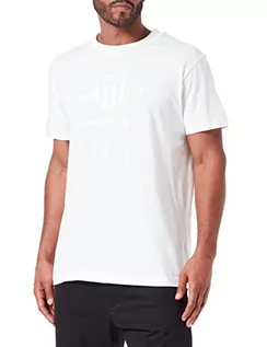 Koszulki męskie - GANT T-shirt męski, Eggshell, L - grafika 1