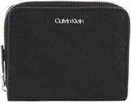 Portfele - Calvin Klein Damski portfel CK MUST M z zamkiem błyskawicznym, czarny mono, rozmiar 0ne, Czarny, pojedynczy, 0ne Size - miniaturka - grafika 1