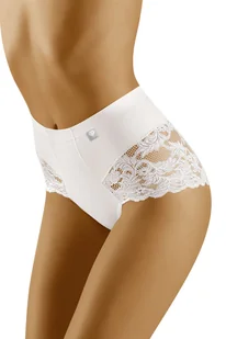 Wol-Bar Diamond 3506 biały L Majtki wysokie figi - Majtki damskie - miniaturka - grafika 1