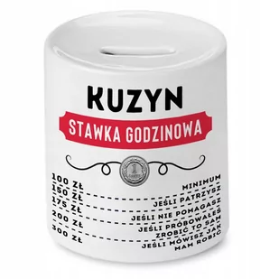 Skarbonka Dla Kuzyna na Urodziny Prezent z Nadrukiem ze Zdjęciem - Skarbonki - miniaturka - grafika 1