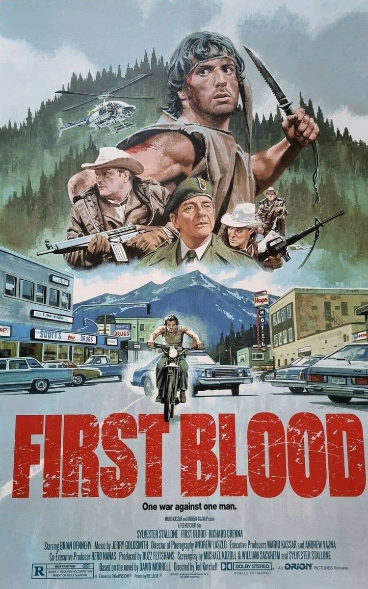 PODKŁADKA POD MYSZ Nadruk 22x18cm Rambo First Blood Vintage Tekst Prezent