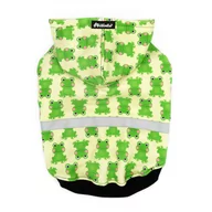 Ubranka dla psów - Bluza dla Psa z kapturem Zielone Żabki Psiakrew, odblaskowy element, wzór żabki-S - miniaturka - grafika 1