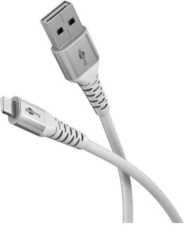 Kabel tekstylny Lightning USB-C z metalowymi złączami, 0,5 m - Długość kabla 0.5 m