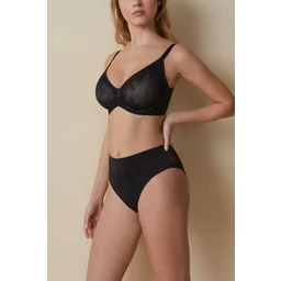 Biustonosz miękki na fiszbinach z bezszwowym wykończeniem czarny Frida Selene - Biustonosze - miniaturka - grafika 1