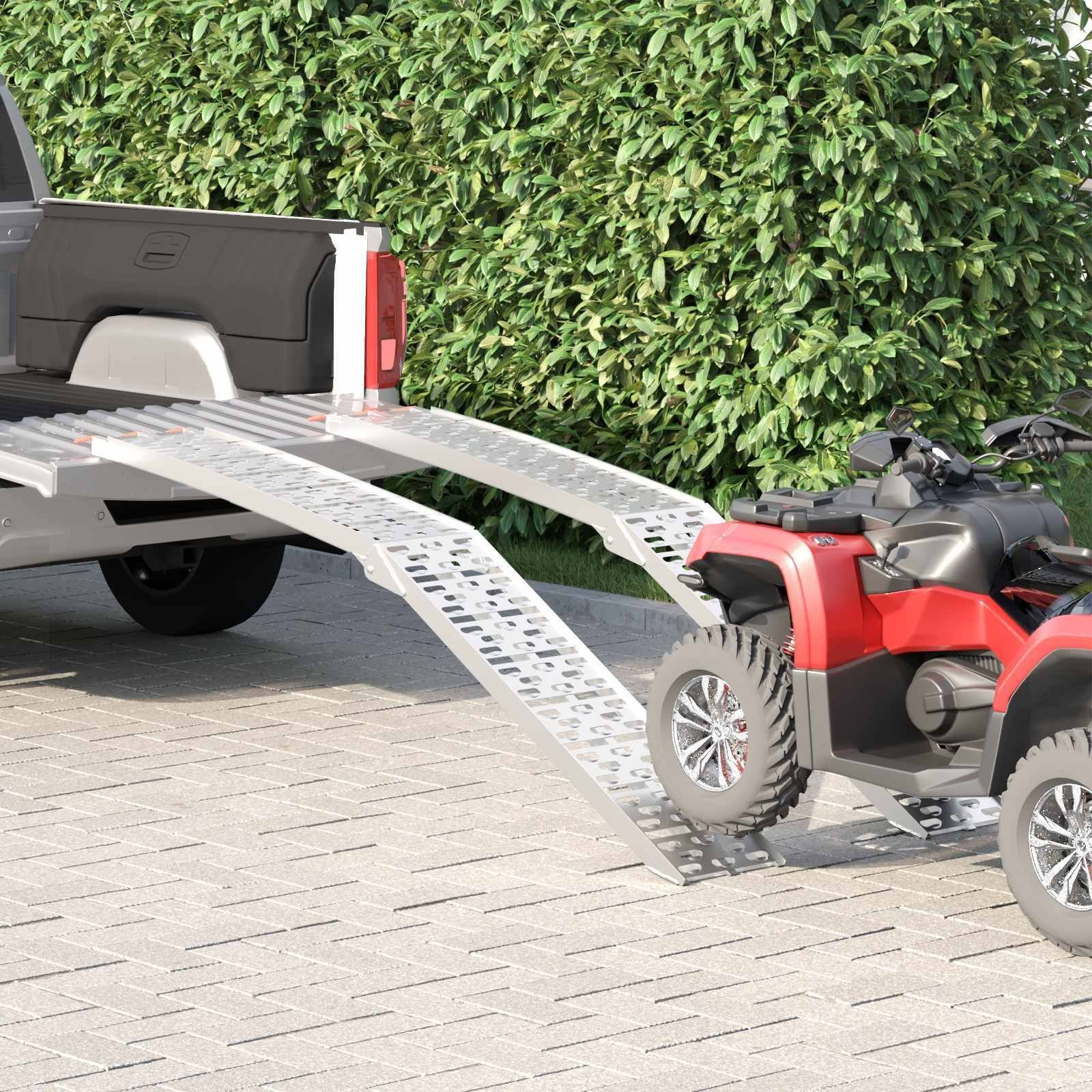 vidaXL Rampy załadunkowe 2 pcs Srebrny 222 x 29 x 14 cm Aluminium