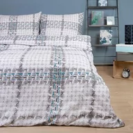 Pościel - Darymex Pościel bawełniana 160x200 szara krata pepitka 71470/1 Cottonlove 6 - miniaturka - grafika 1