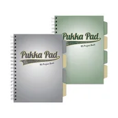 Zeszyty szkolne - Zestaw kołozeszyt w kratkę z przekładkami B5 100k zielony szary Pukka Pad 2 sztuki - miniaturka - grafika 1