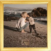 Ramki na zdjęcia - Ramka na zdjęcie, kwadratowa 30x30 złota, gold - miniaturka - grafika 1