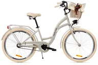 Rowery - Goetze, Rower Miejski Style 24" 3 Biegi Piasek Krem, Kosz - miniaturka - grafika 1