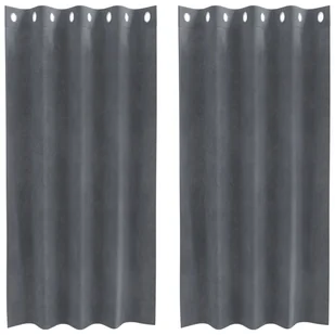 Zasłony vidaXL Jasnoszare Poliester 140 x 175 cm Zasłona z oczkami - Zasłony - miniaturka - grafika 1