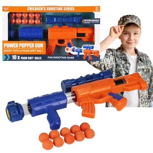 Pistolet na piłki piankowe dla dzieci, zabawkowy, lekki MEGA CREATIVE - Zabawki militarne - miniaturka - grafika 1