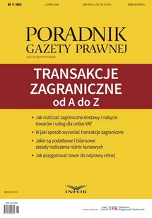 Transakcje zagraniczne od A do Z - E-booki - prawo - miniaturka - grafika 1