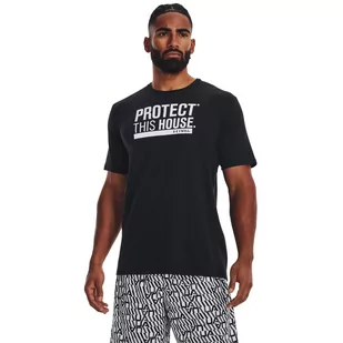 Męski t-shirt z nadrukiem Under Armour UA Protect This House - czarny - UNDER ARMOUR - Koszulki sportowe męskie - miniaturka - grafika 1