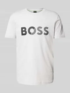 T-shirt z nadrukiem z logo - Koszulki męskie - miniaturka - grafika 1