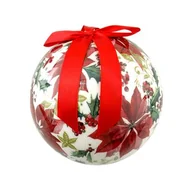 Bombki - Bombka zdobiona poinsecja 15 cm - miniaturka - grafika 1