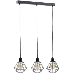 KET Industrialna LAMPA wisząca metalowa OPRAWA loftowy ZWIS druciany czarny KET452 - Lampy sufitowe - miniaturka - grafika 1
