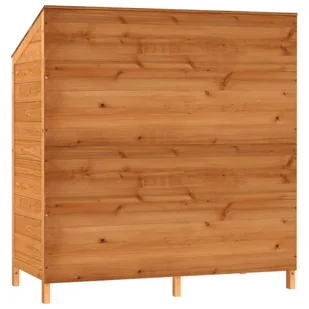 Szopa ogrodowa, brązowa, 102x52x112 cm, lite drewno jodłowe Lumarko - Altany ogrodowe - miniaturka - grafika 7